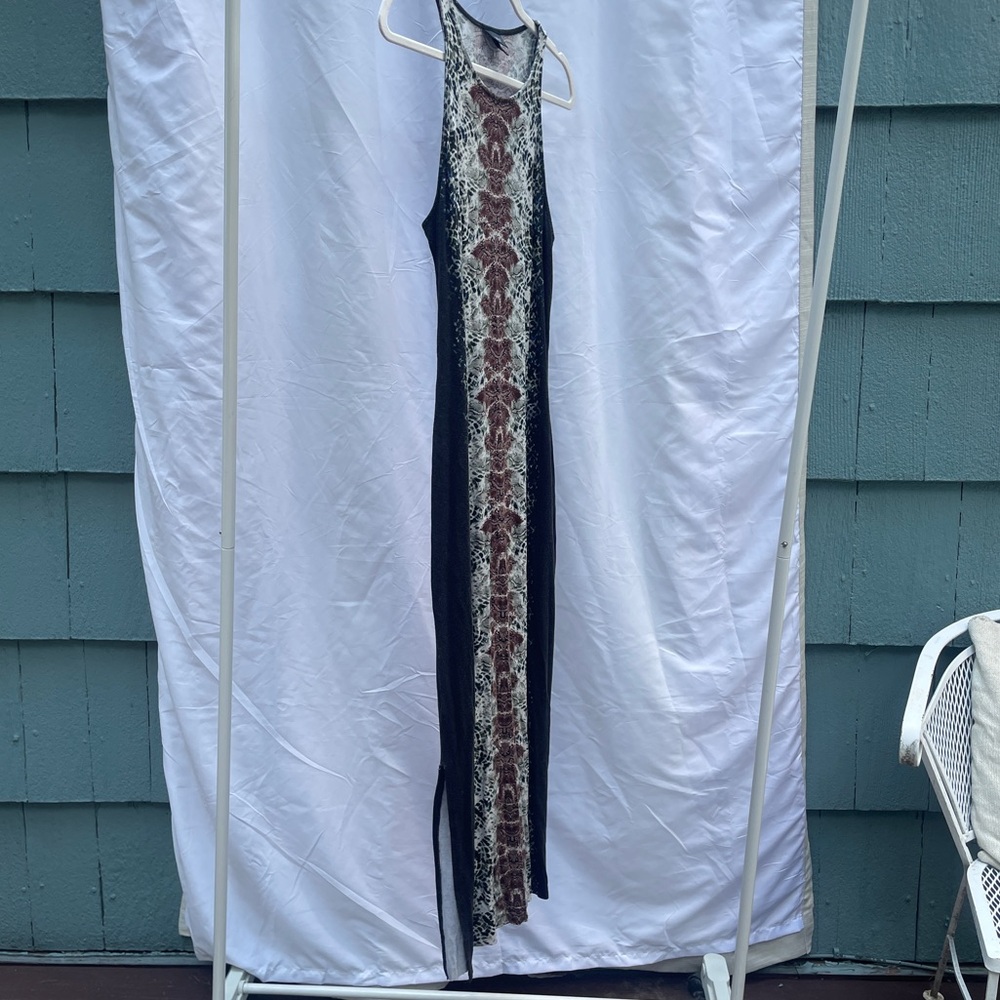 Cotton pattern maxi dress